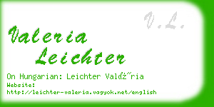valeria leichter business card